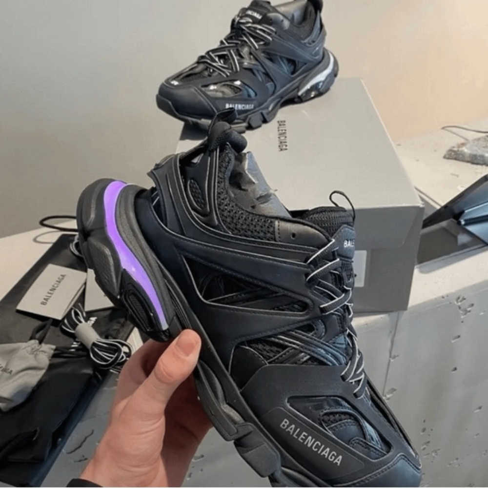 Balenciaga Gray and Purple lights, athletic Shoes
